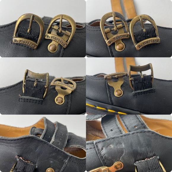 Vintage Dr. Martens Black MIE 8065 Leather Double Strap Mary Janes UK 4 - Picture 16 of 16